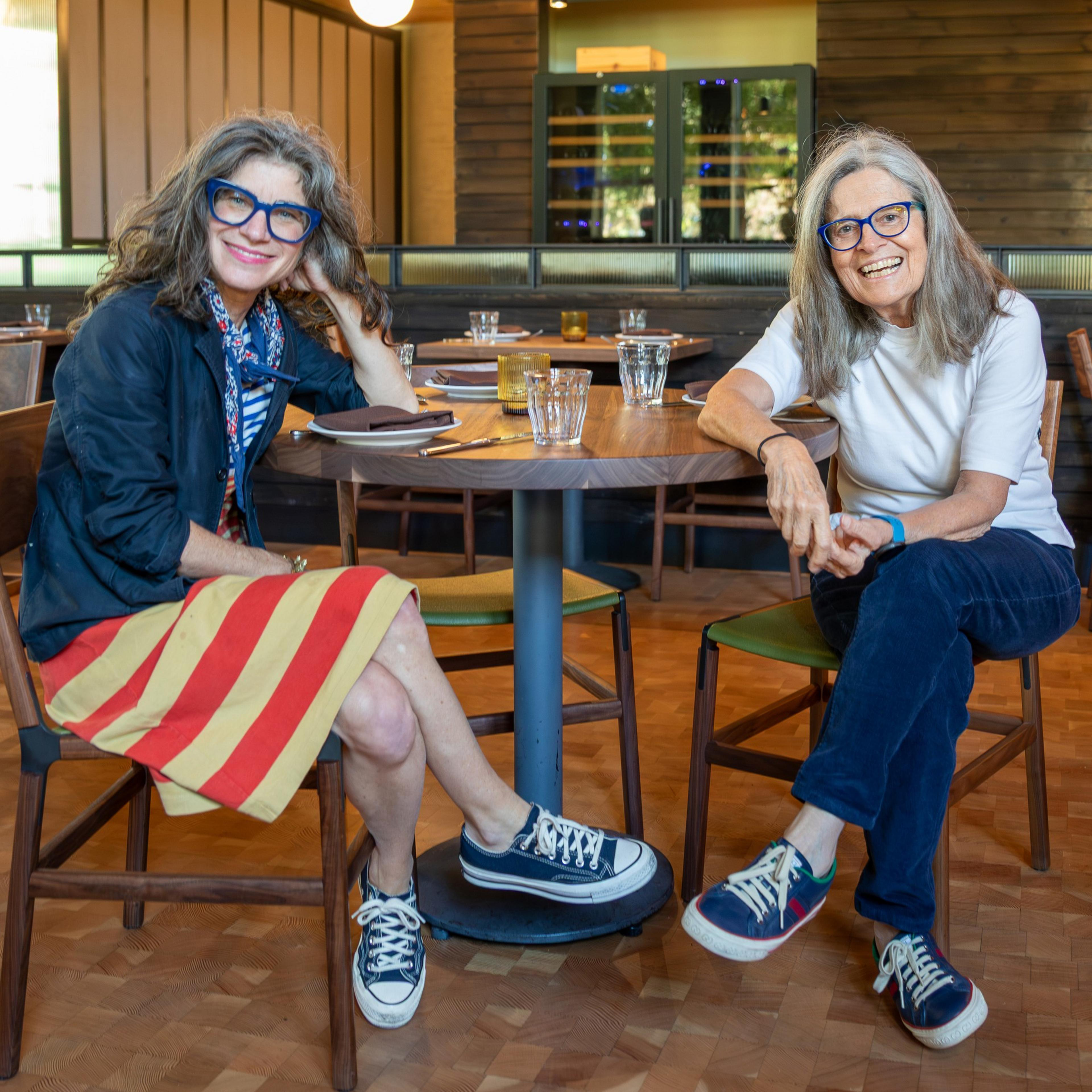 Sheryl Rogat and Margherita Sagan at Piccino Presidio in 2025