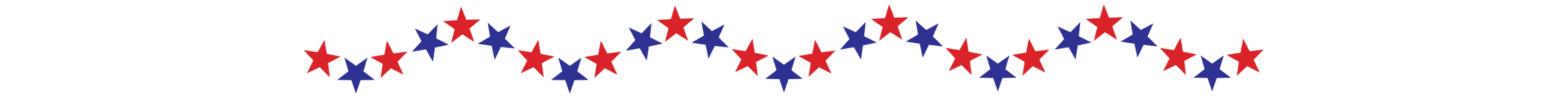 A border decorated with alternating red and dark blue five-pointed stars connected by blue lines, forming a continuous pattern.