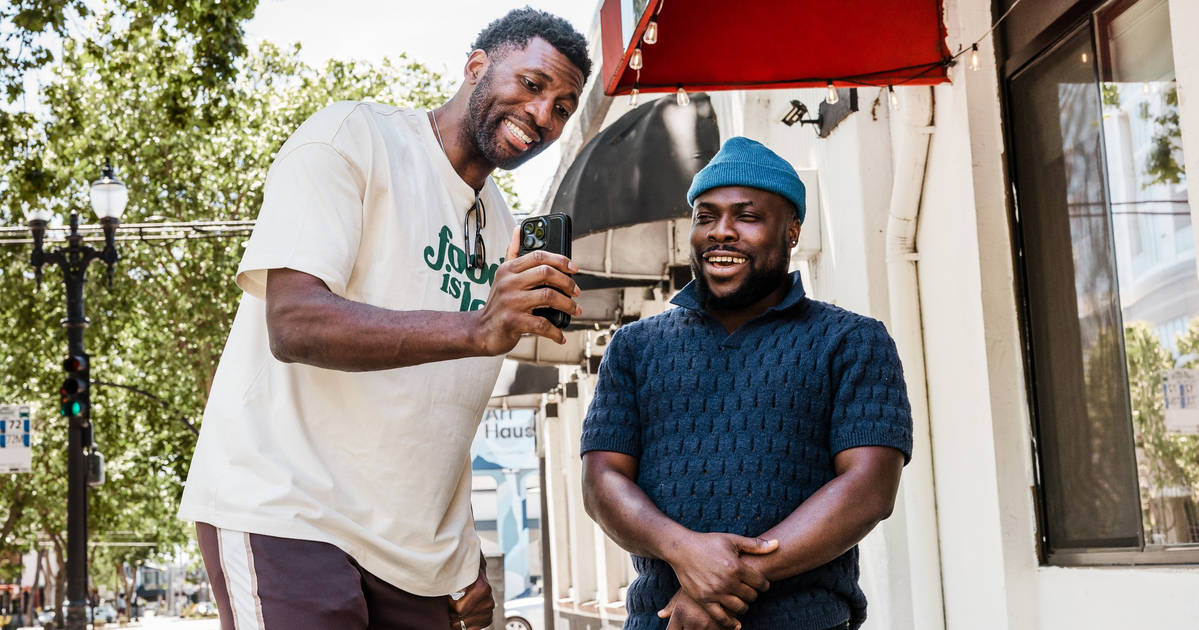 Former Warriors player Festus Ezeli is eating it up
