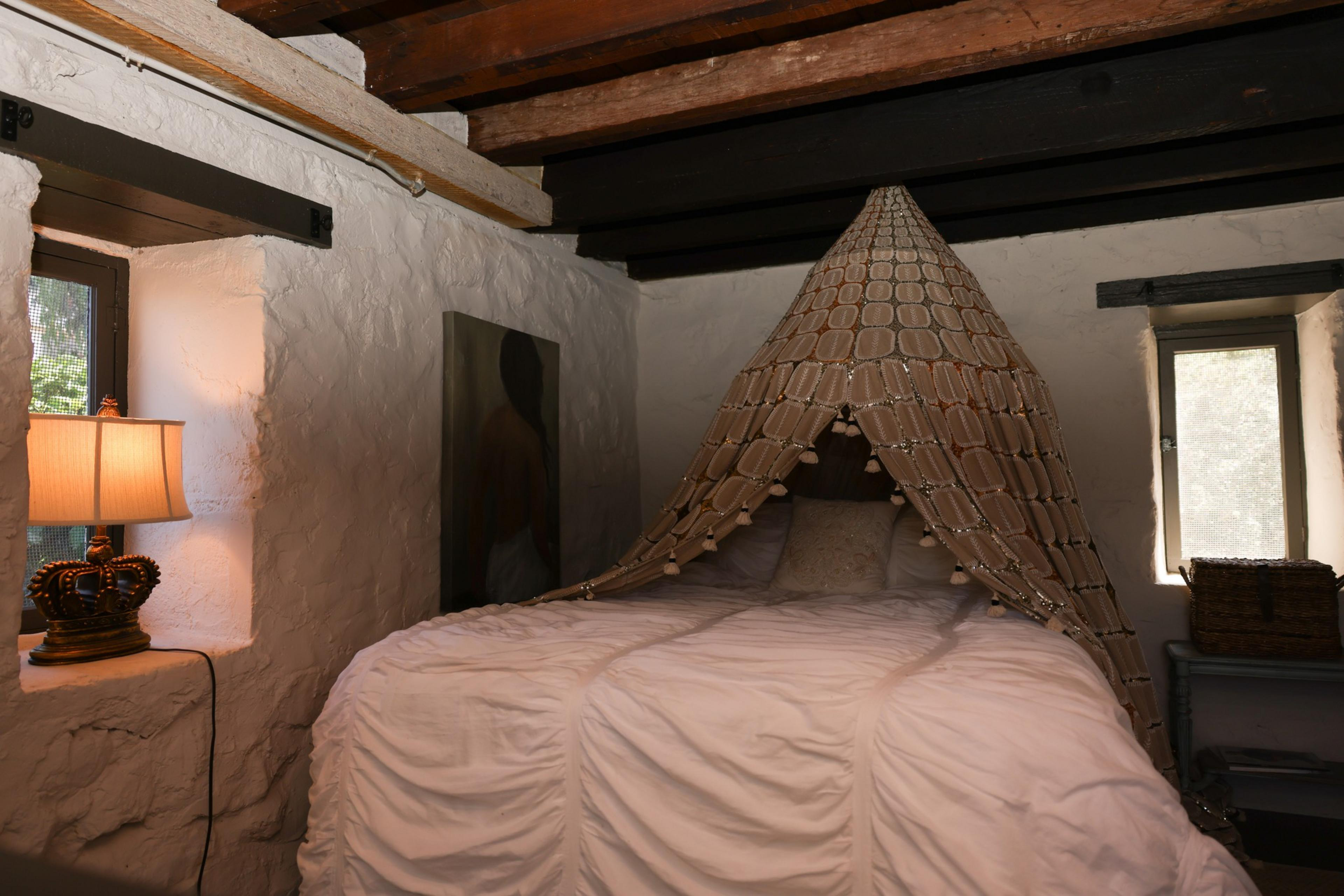 The castle, built by English immigrant John Burnell in 1870, was previously a brewery––fueled by water stored in two underground reservoirs that Burnell dug––and now serves as an event/retreat space.