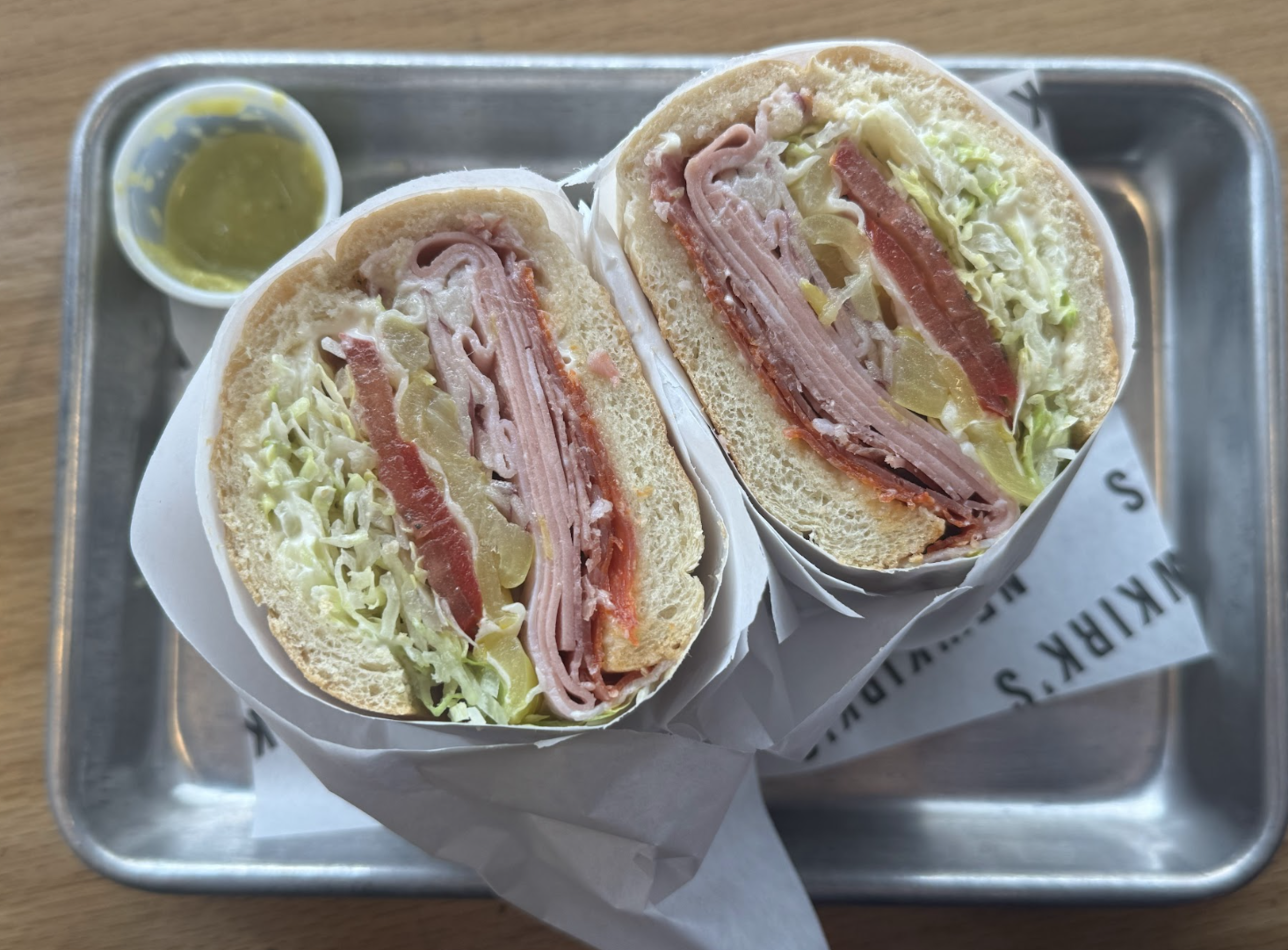 Italian sandwich at Newkirk's deli