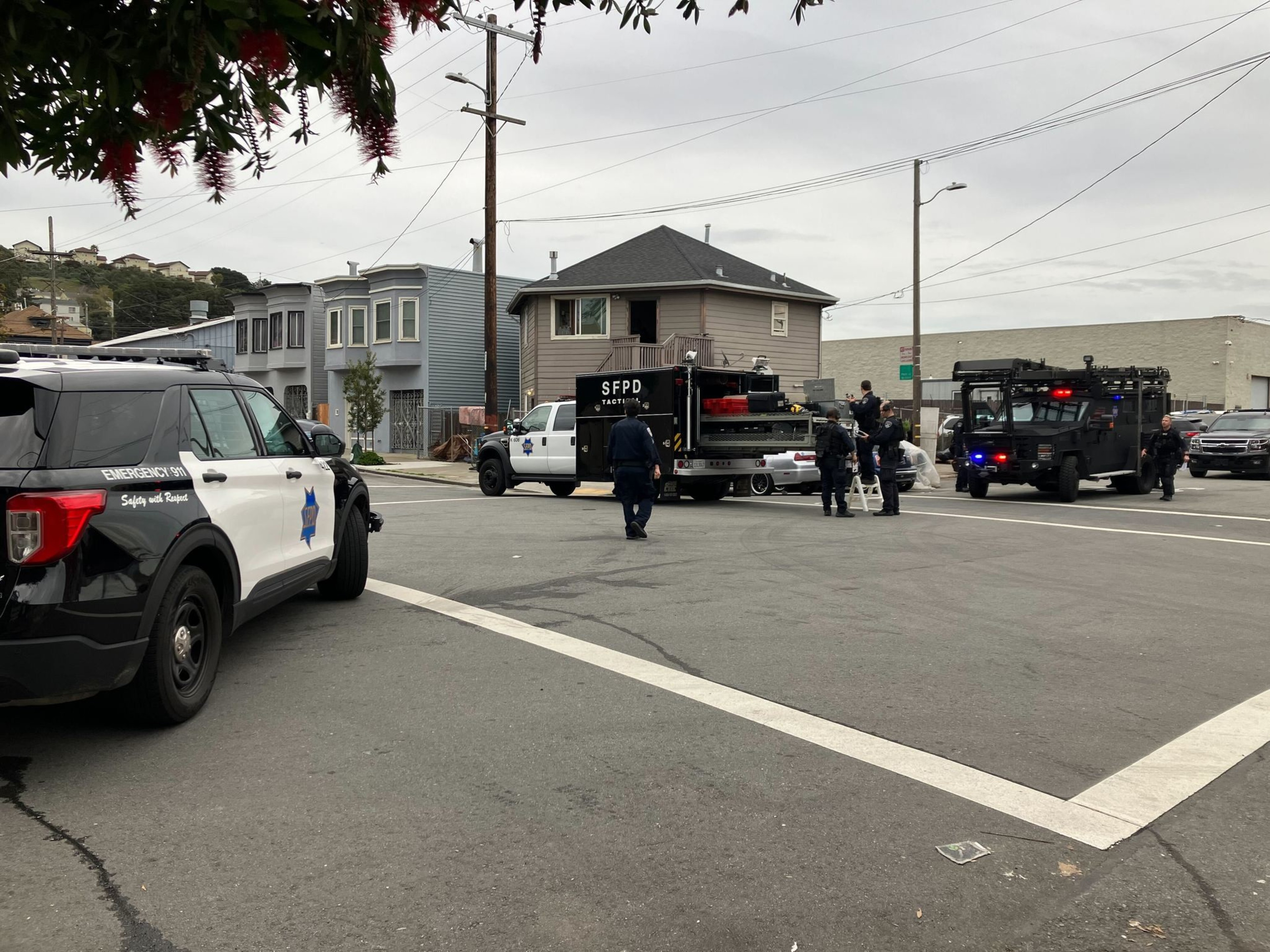 police vehicles seen on a street