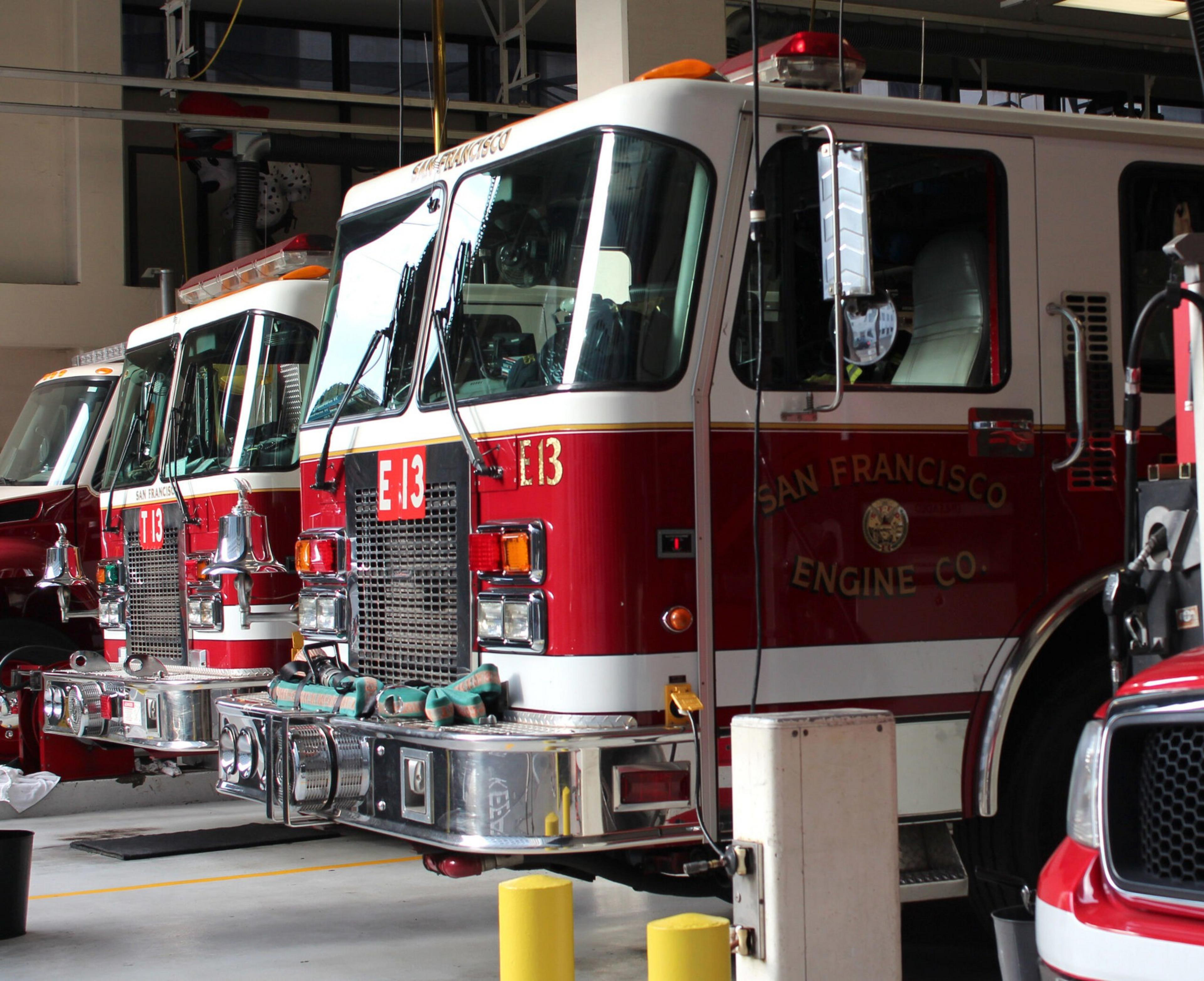 SFFD fire trucks