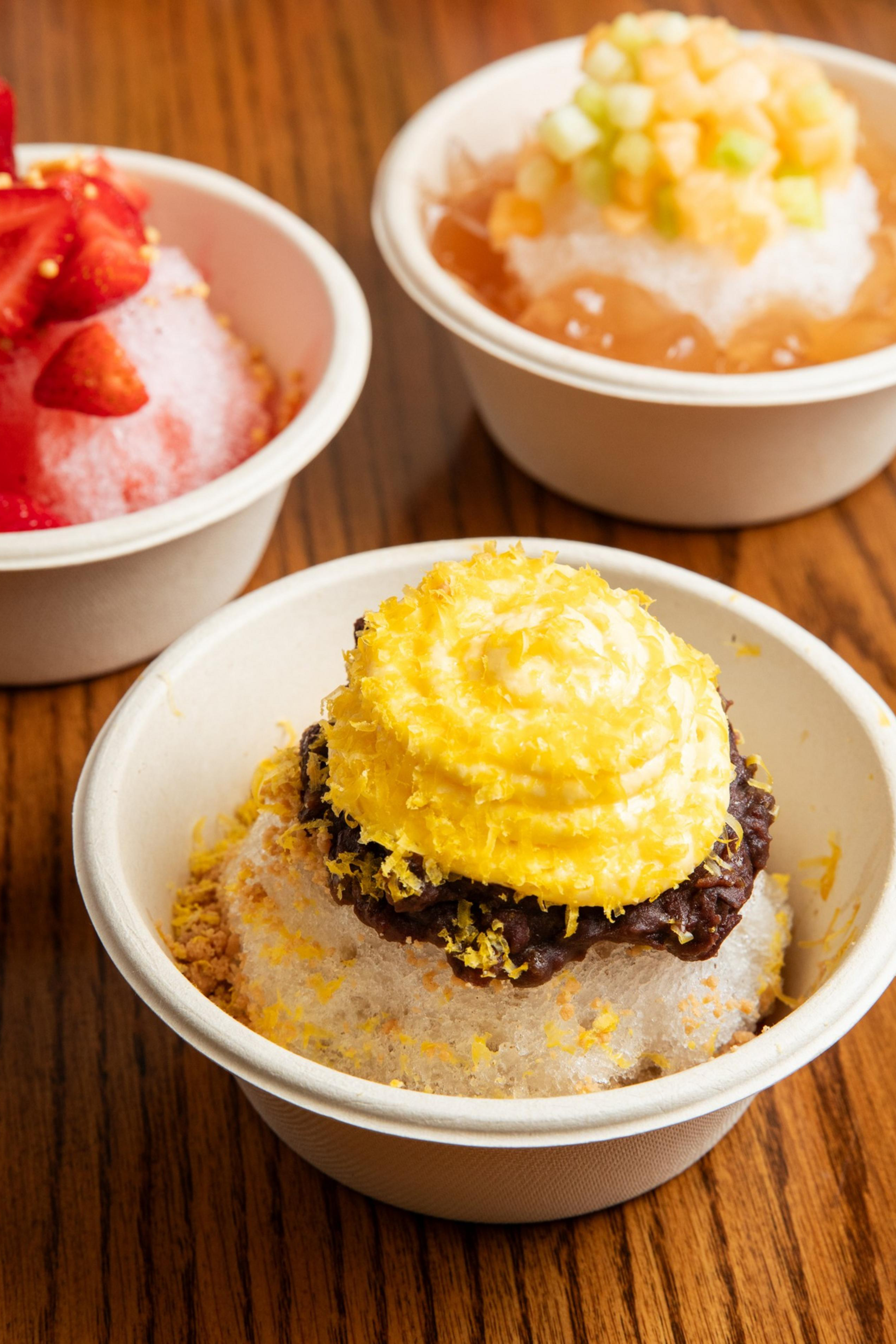 Three kinds of shave ice at Piglet & Co.