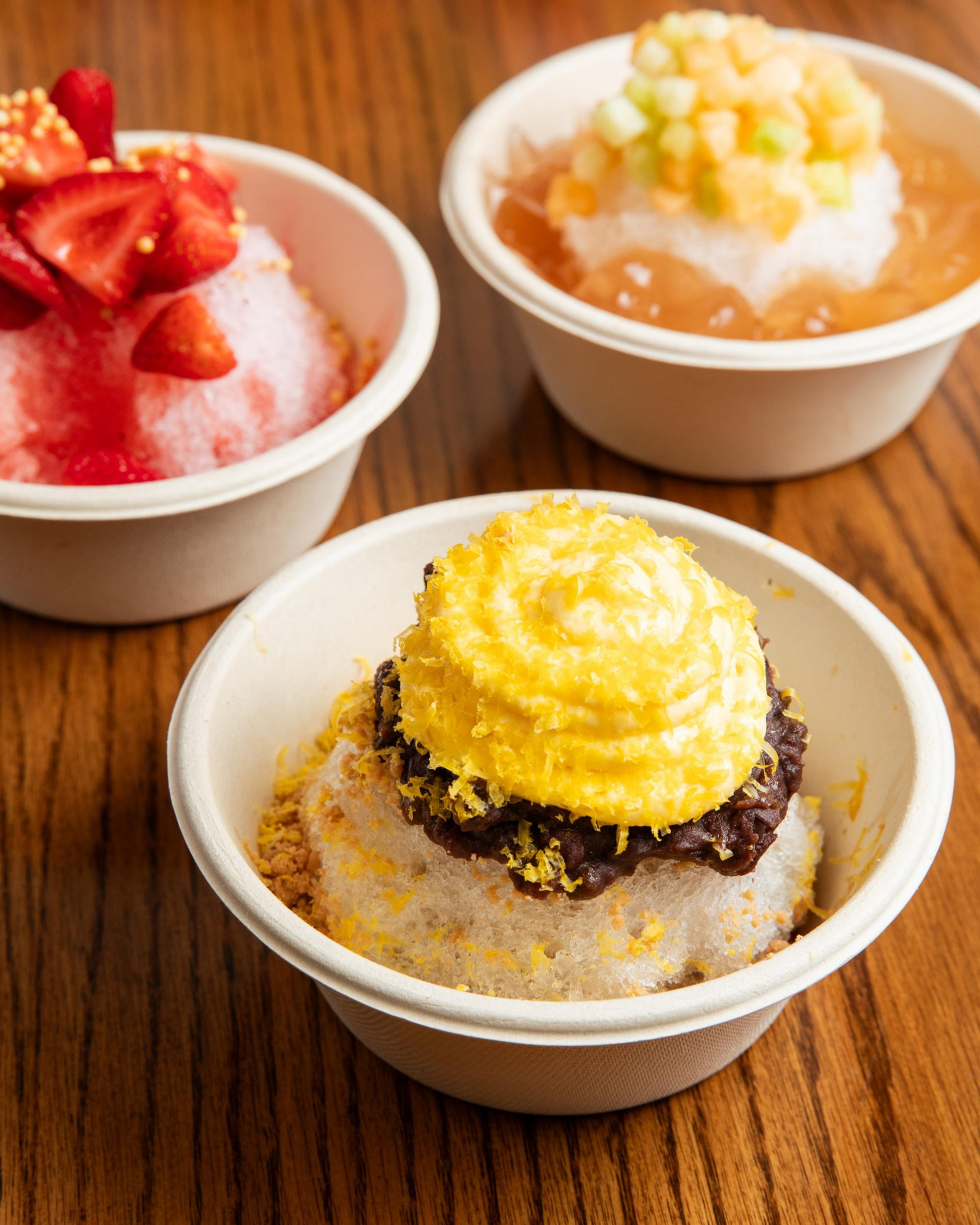 Three kinds of shave ice at Piglet & Co.