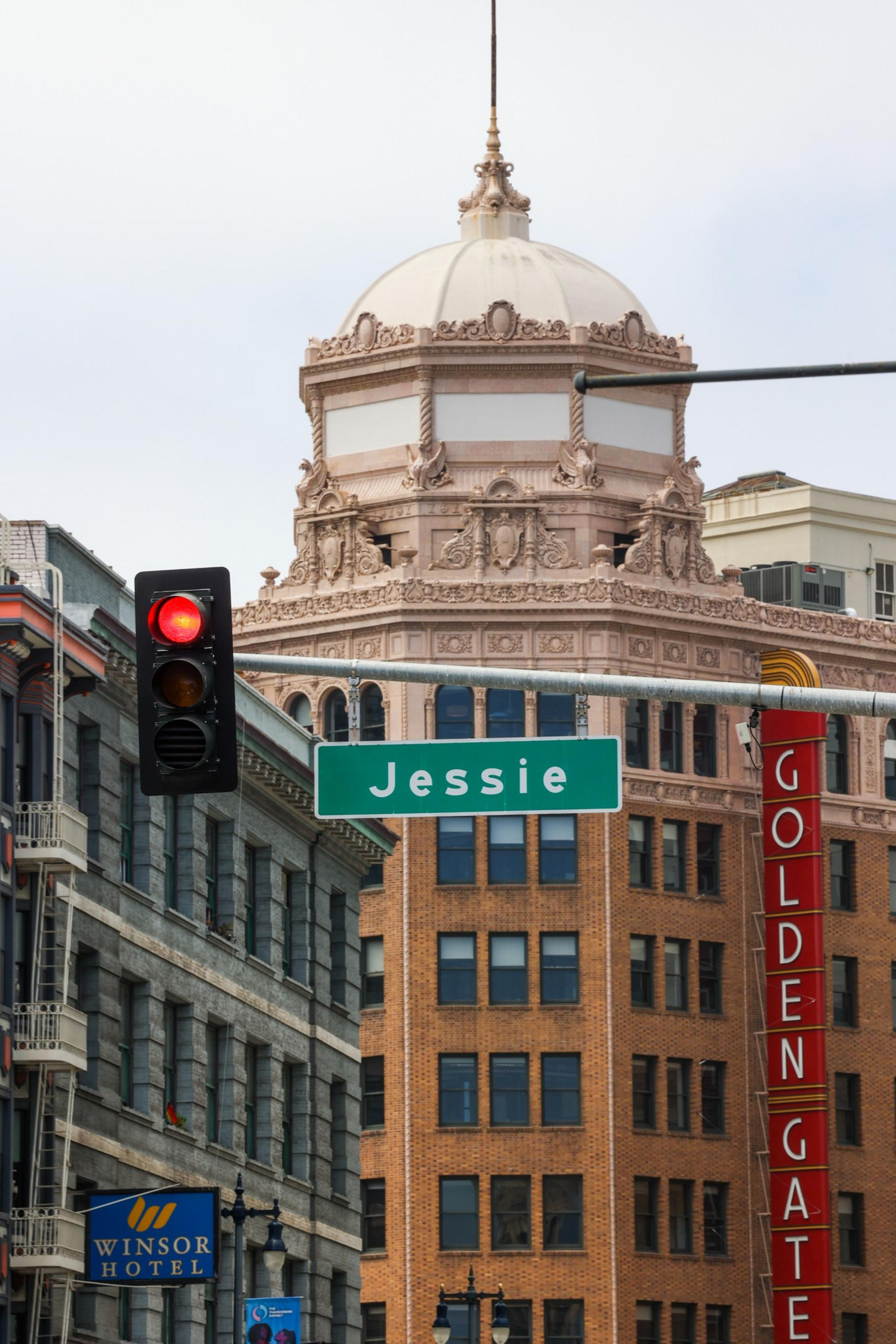 Jessie street sign in the SoMa district of San Francisco, Calif.