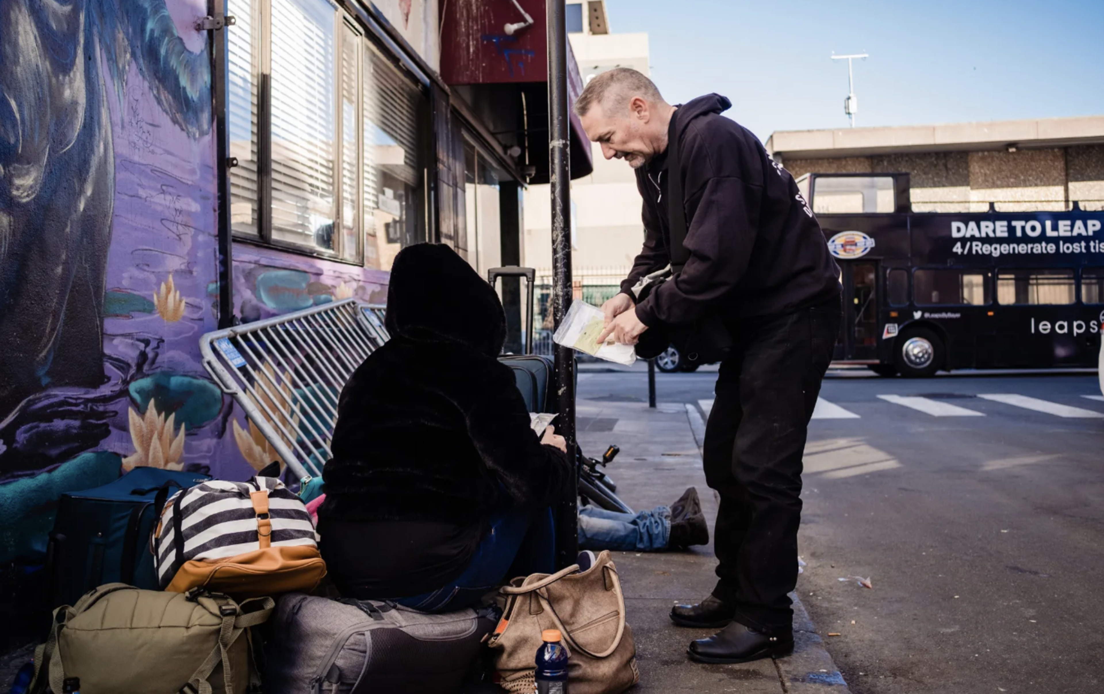 Narcan handed out on the streets.