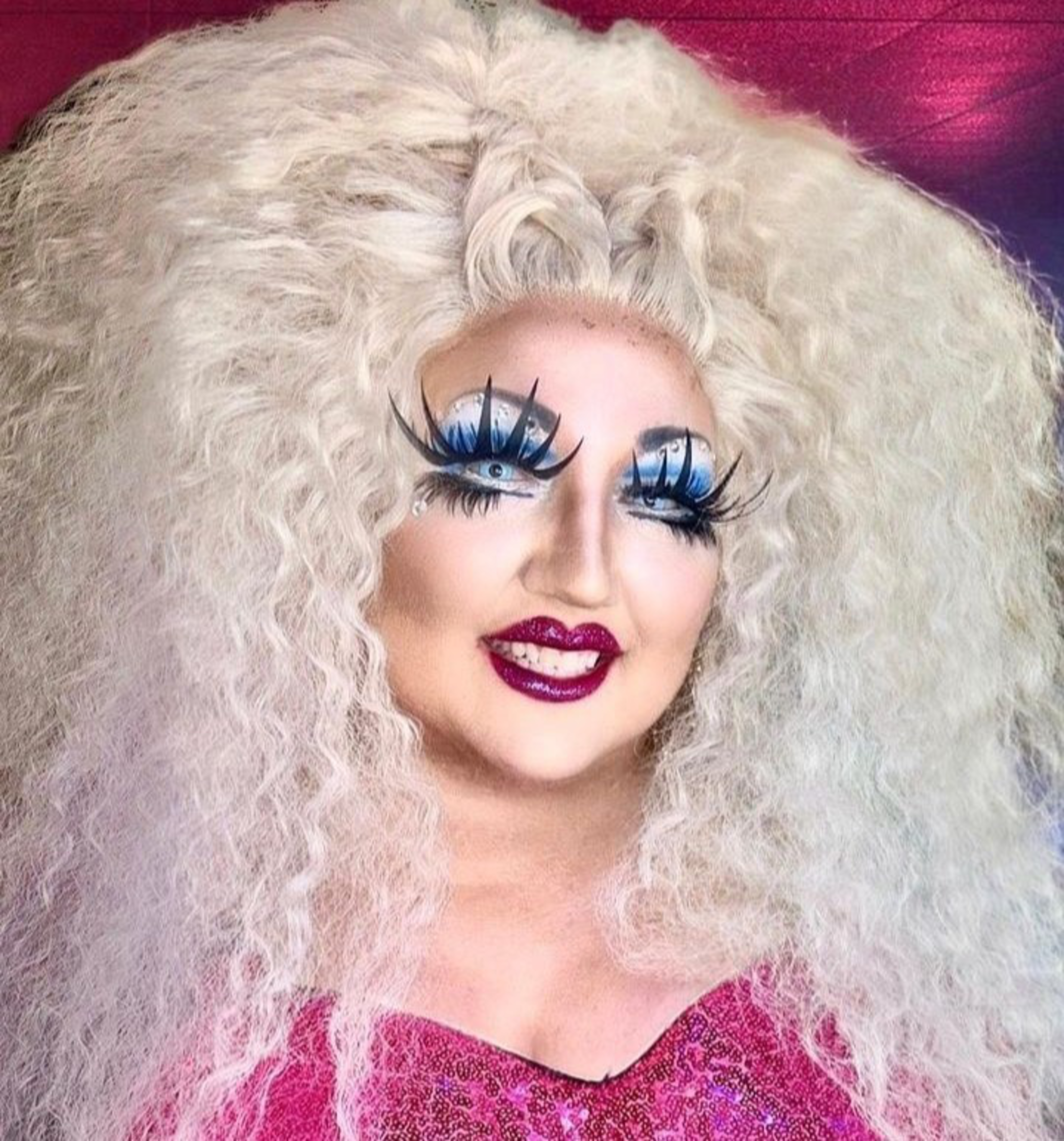 A head shot of Miss Shugana, a 'faux drag queen.'