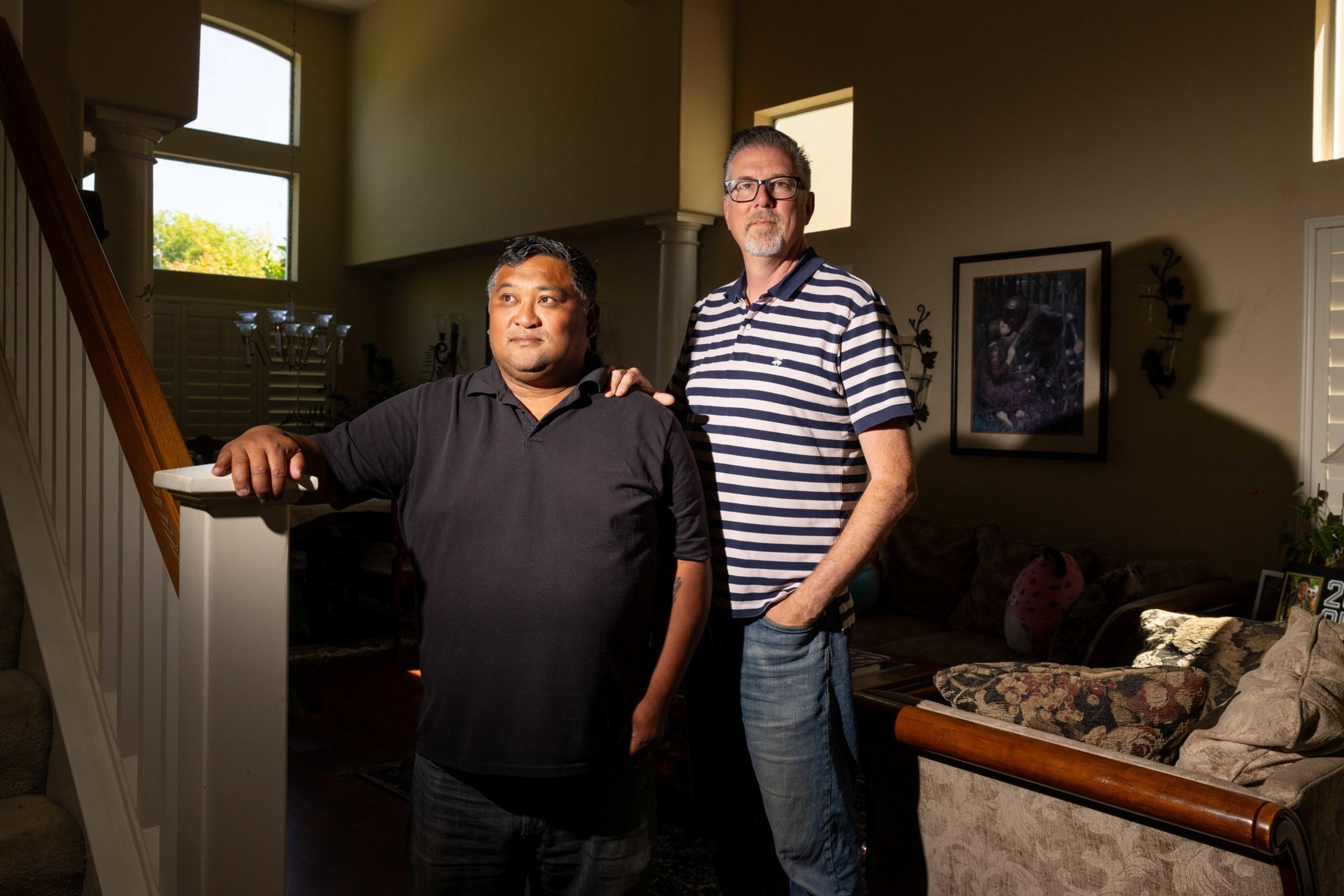 Degala and Burnett pose for portait