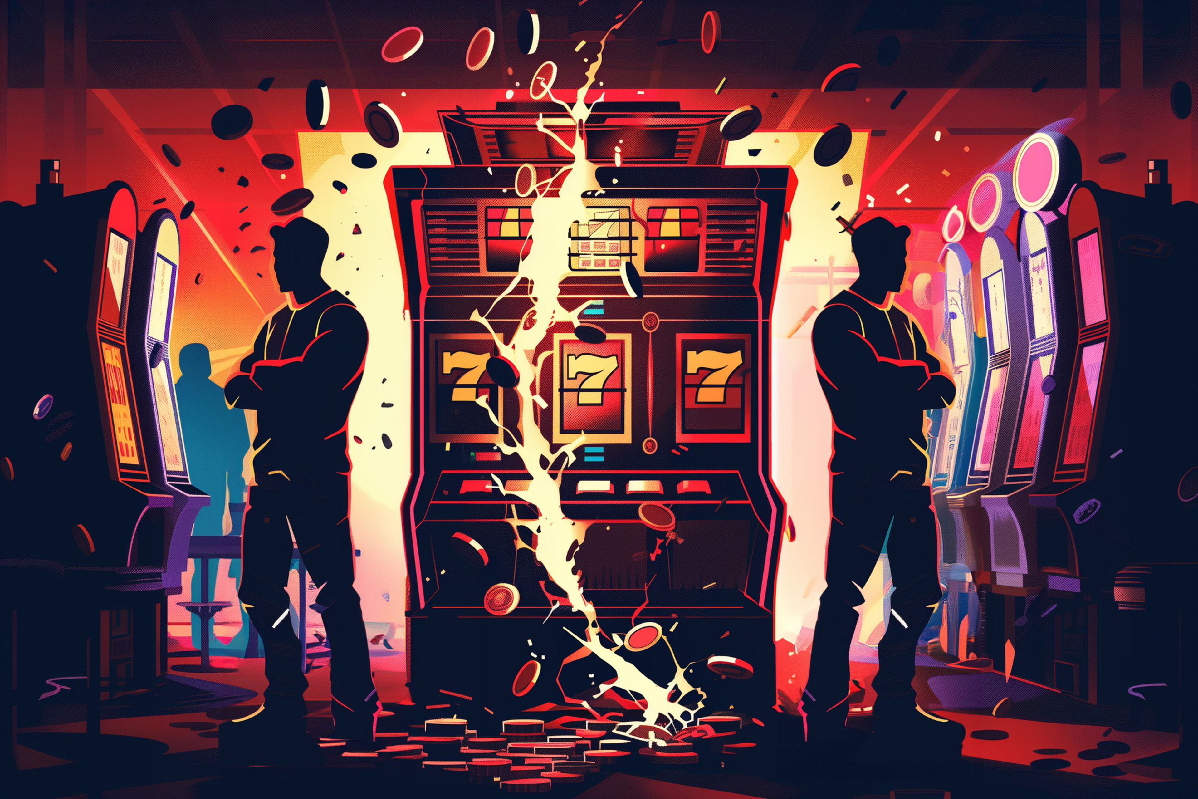 An illustration of a casino