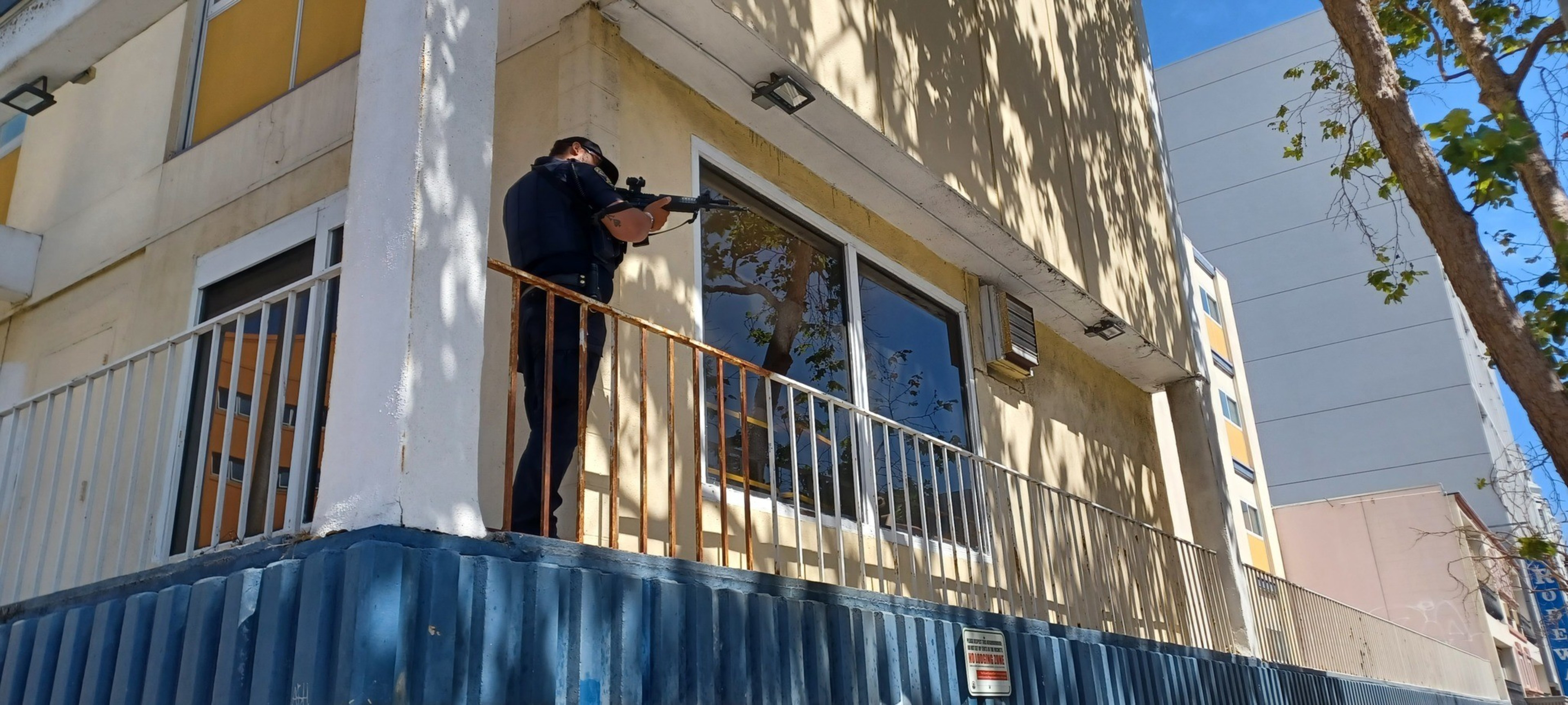 San Francisco police respond to a report of a person with a gun near Eddy and Franklin streets Wednesday afternoon.