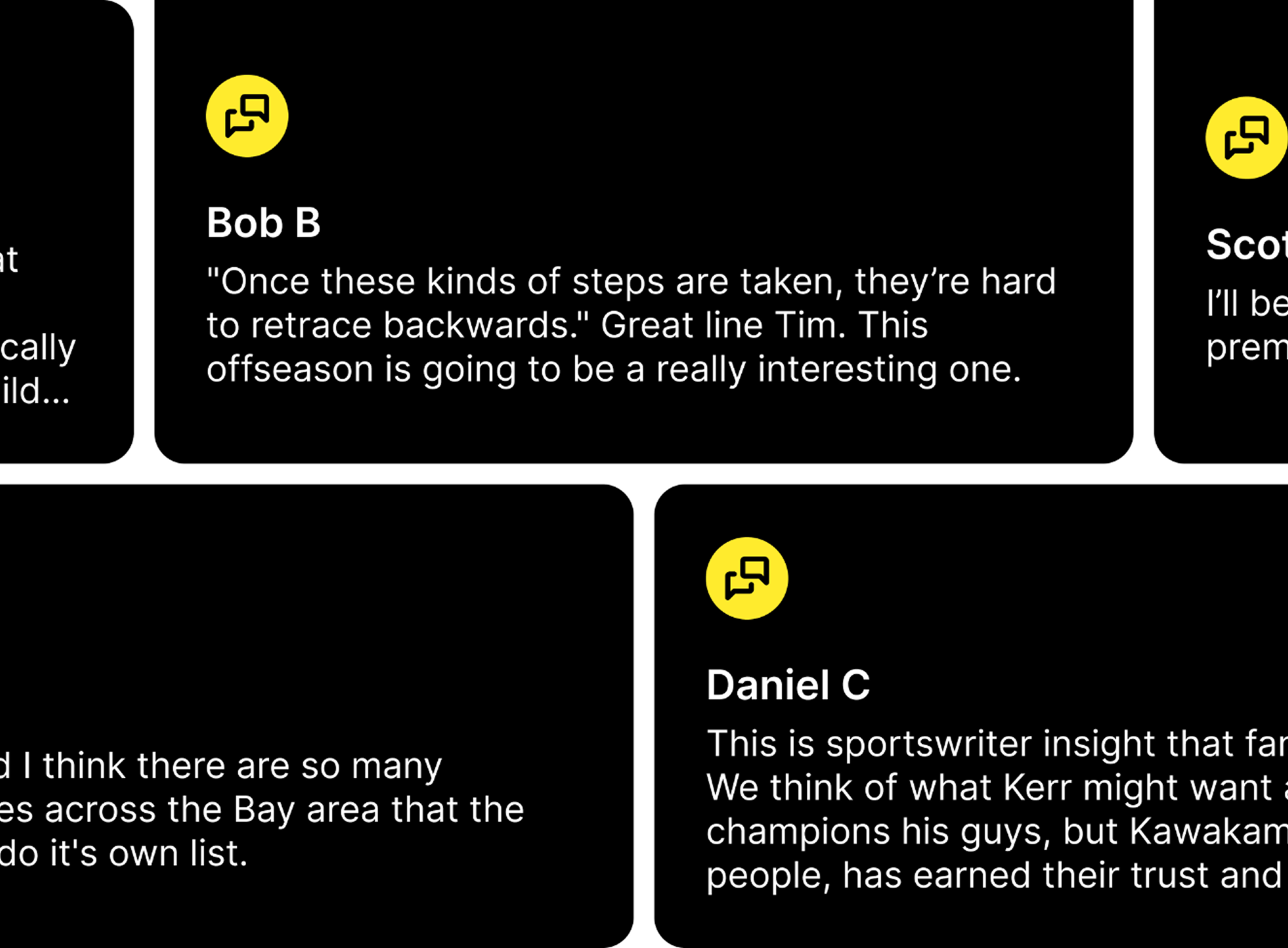 Comments on articles