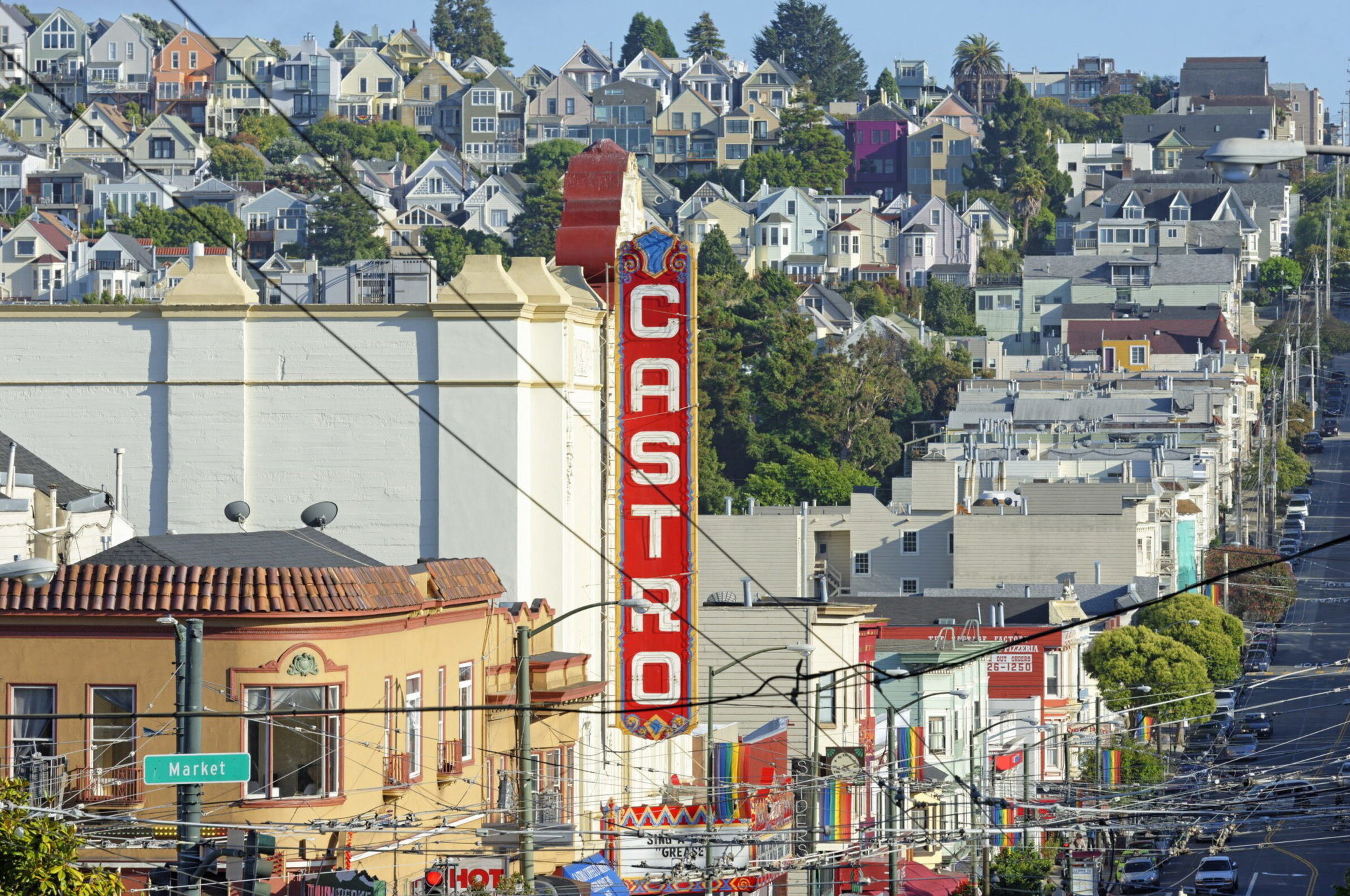 A sign reading Castro in the Castro neighborhood.