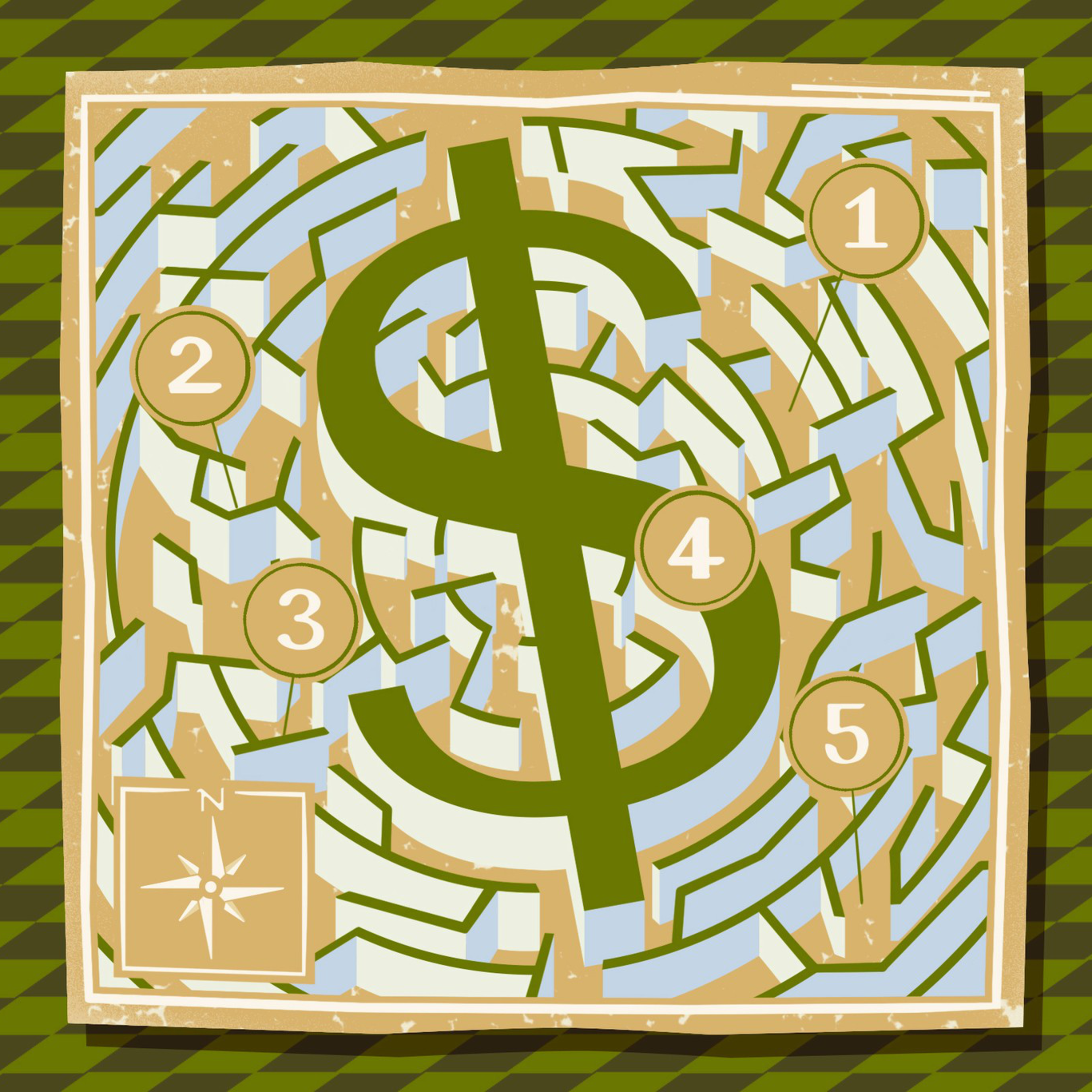 An illustration of a maze.