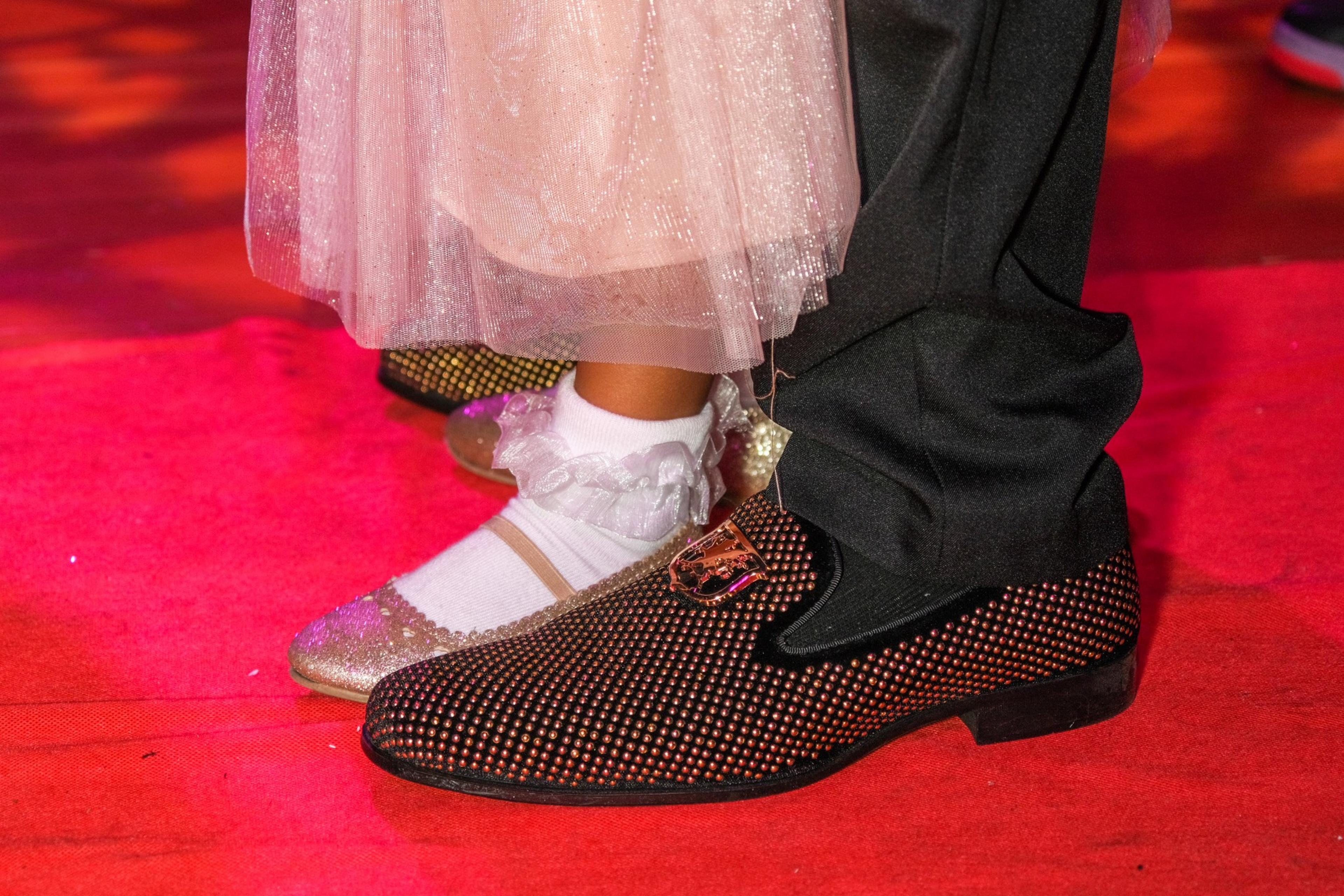 Dad and daughter's shoes
