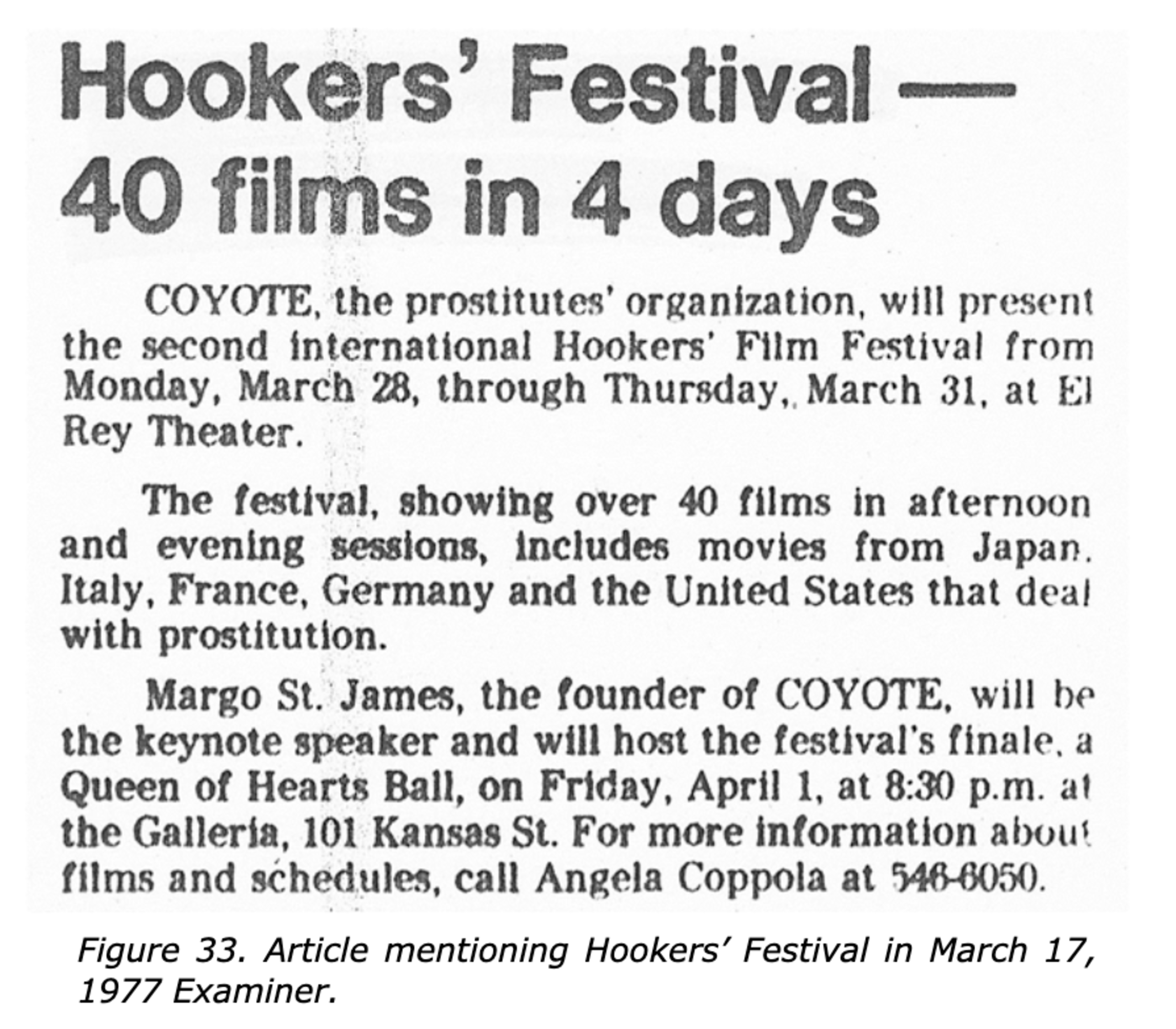 COYOTE will present the second international Hookers’ Film Festival with over 40 films from multiple countries about prostitution, March 28-31 at El Rey Theater.