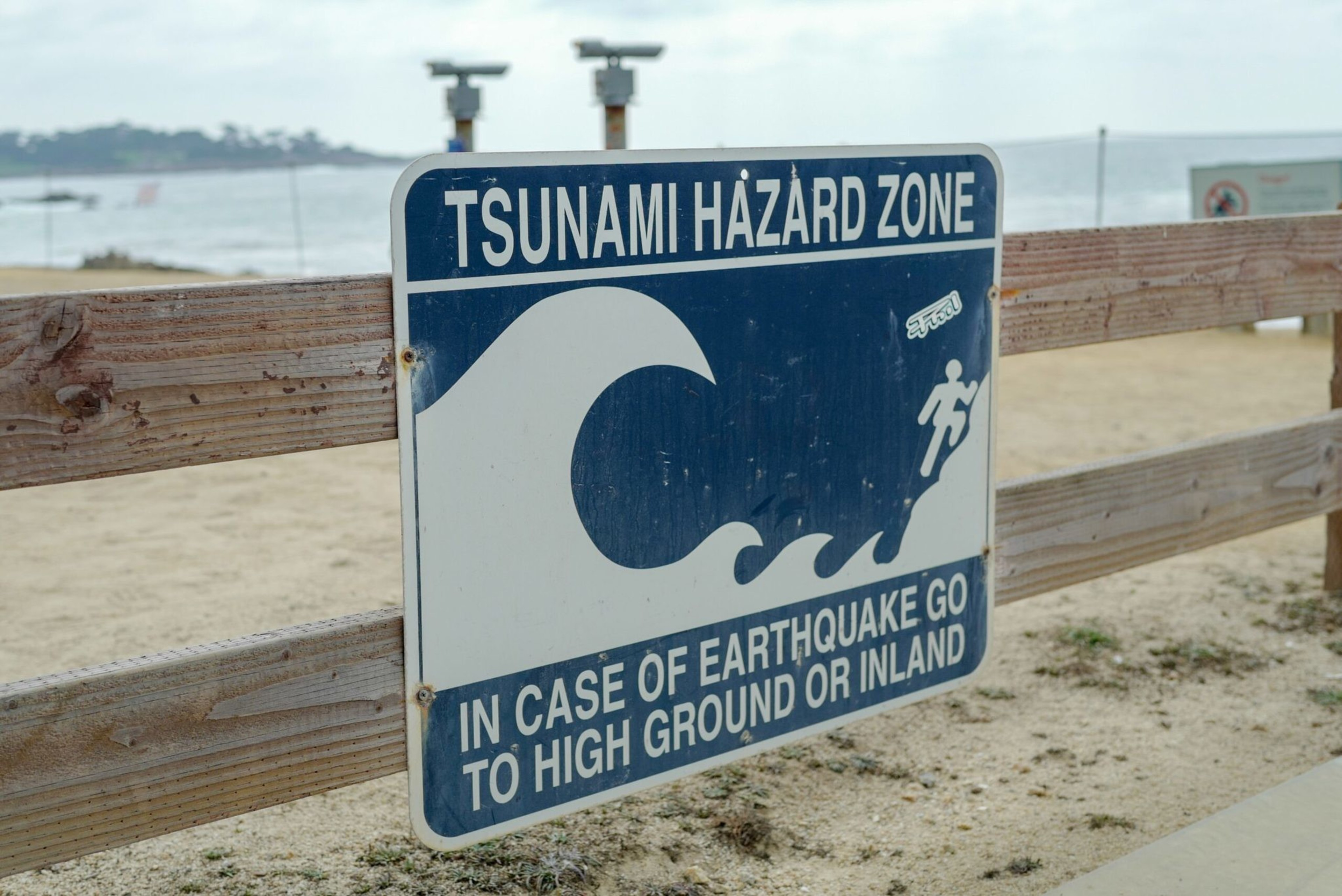 Tsunami Hazard Zone sign