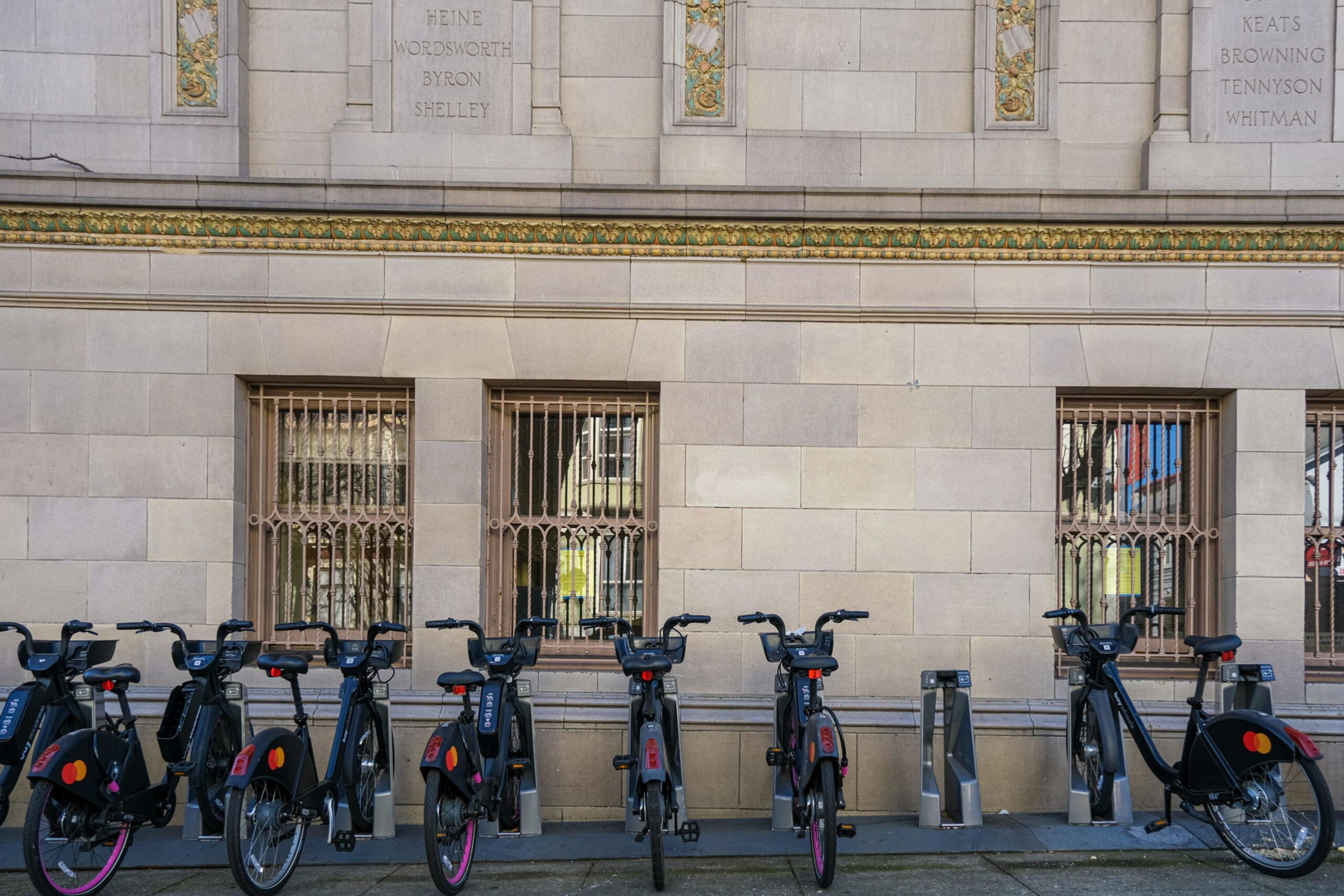 Lyft Bikes seen on the streets of San Francisco